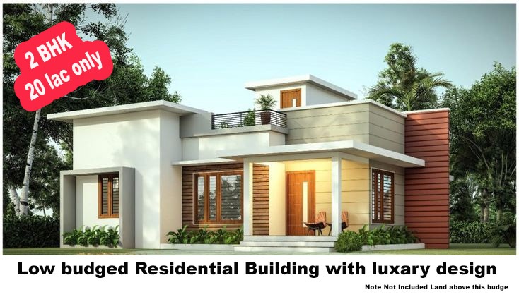 Proposed low-budget 2 BHK residence design